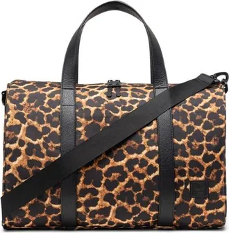 Herschel Novel Recycled Polyester Carry-On Duffle Bag in Digi Leopard Light at Nordstrom