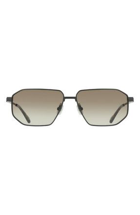Ferragamo 59mm Aviator Sunglasses in Matte Black at Nordstrom