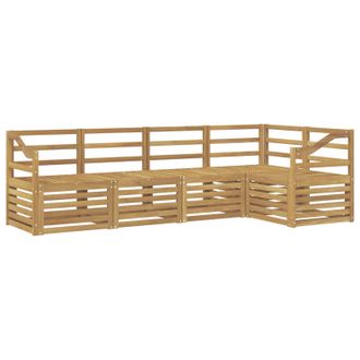vidaXL Conjunto De Sof&aacute;s De Exterior 5 Pcs Blanco 245 X 126,5 X 73 Cm Vidaxl