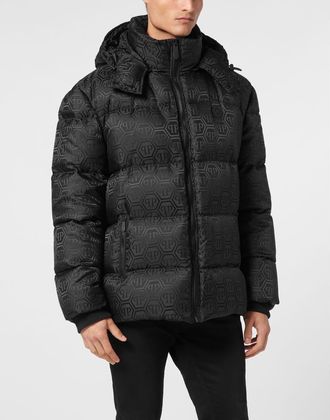 Philipp Plein Bomber Monogram Men in Black at Nordstrom, Size Xxx-Large