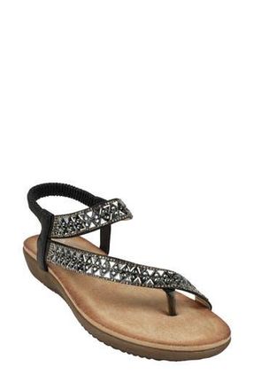 Good Choice Shoes Reille Embellished Ankle Strap Sandal in Black at Nordstrom Rack, Size 6