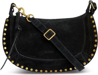 Isabel Marant Oskan Moon-Gz Crescent Studded Suede Bag