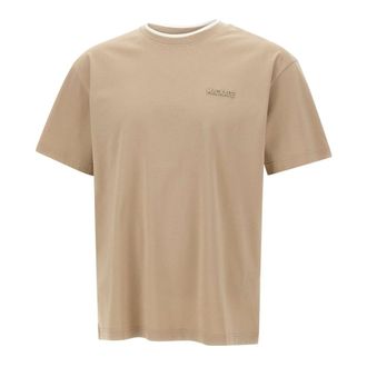 Mackage T-Shirts, male, Beige, Size: XL Crew Neck T-Shirt