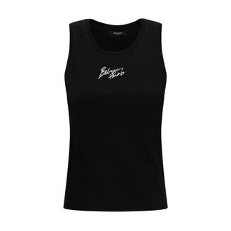 Balmain Cotton Casual Top - - Tops - Donna - Nero - S
