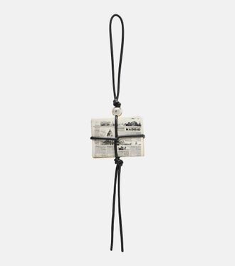 Loewe Newspaper leather bag charm