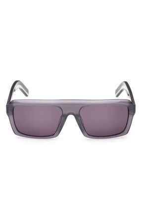 adidas 55MM Square Sunglasses in Grey/Other /Smoke at Nordstrom