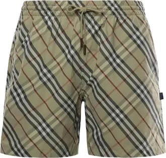 Burberry Check Zwemshorts - Heren - Strandmode - Groen - S - Badmode