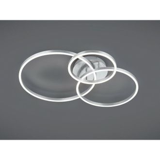 Trio Plaf&oacute;n De Techo Led Redondo Orientable Winona Negro Con Retroiluminaci&oacute;n Rgb Y Mando A Distancia Multifunci&oacute;n L. Led Moderno De 77 Cm