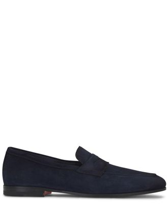 Santoni Mocassini con punta tonda - Blu