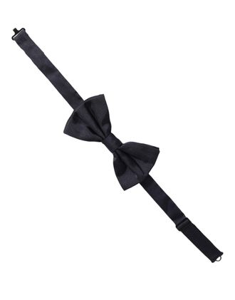 Dolce & Gabbana Silk Adjustable Neck Bow Tie - Navy