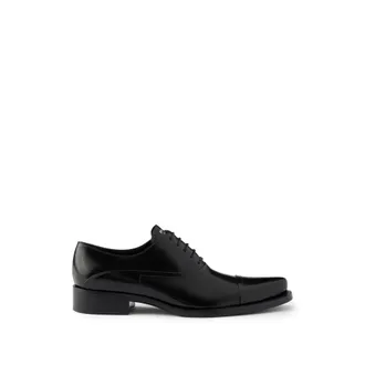 Prada Brushed Leather Lace-up Shoes