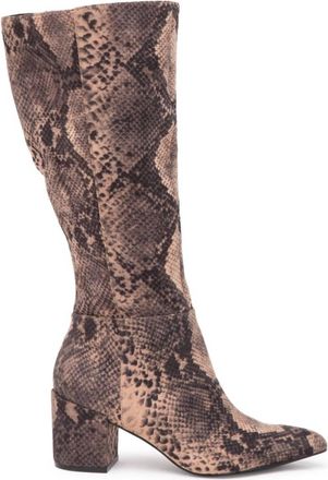 Charles by Charles David Womens Harbor Snake Print Micro Suede Tall Boots In Multicolor