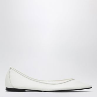 Jacquemus Pointed ballerina flats in white calfskin