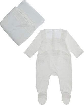 Chlo&eacute; Cotton Footie Pajama Set - White