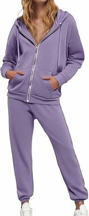 Generic Tracksuit Womens Full Set 2 Piece Outfits Red White Lounge Wear Sets Fleece Co Ord sets Warm Airport Leisure Suits Y2k Hoodies Jogger Sweatpants Gym A