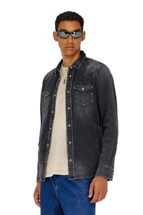 Diesel Denim overshirt - Denim Shirts - Man - Black
