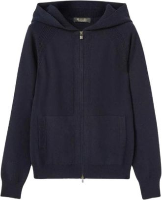 Loro Piana Merano Bomber - Dames - Vesten met rits - Blauw - XS - Hoodies & sweatvesten