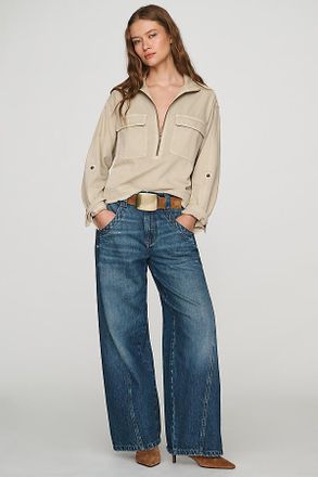 Pilcro Kenny High Rise Tapered Barrel Leg Jeans