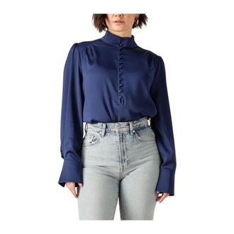 Bruuns Bazaar Overhemden, Dames, Blauw, M, Polyester, Bbchatrine Blouse
