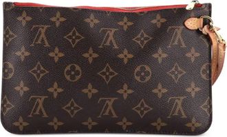 Louis Vuitton Neverfull Pochette Monogram Canvas Large pouch - Marrone