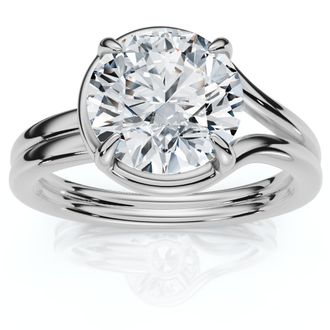 Pompeii3 Certified 2Ct Blaire Diamond Knot Solitaire Engagement RIng 14k Gold Lab Grown