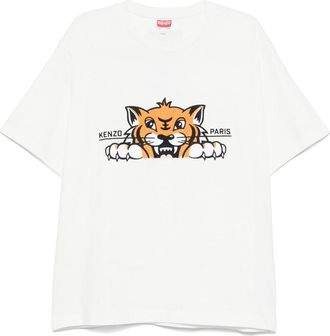 Kenzo Kenzo Happy Tiger Embroidered Oversize Tshirt