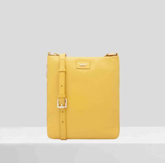 Paul Costelloe Womens Laterale Leather Cross Body Bag - Yellow - One Size