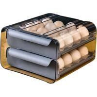 OEM Soporte Para Pollos, Caja De Huevos Apilable De Doble Capa Tipo Caj&oacute;n, Contenedor De Pl&aacute;stico Para Almacenamiento De Alimentos Frescos, Refrigerador, 