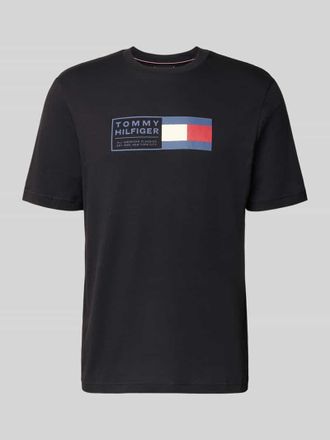 Tommy Hilfiger Regular Fit T-Shirt aus reiner Baumwolle in Black, Gr&ouml;&szlig;e XXL