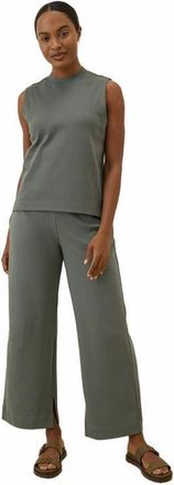 Pact Organic Cotton Airplane Wide Leg Pant - 29 Inseam in Castor Grey at Nordstrom, Size Medium