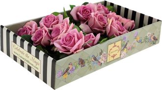 Mark Roberts Luscious Garden Rose Natural Touch, Box of 6 in Pink at Nordstrom