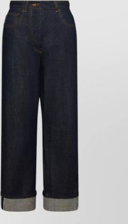 Thom Browne denim high-rise straight-leg jeans