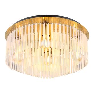 Globo Lighting Plaf&oacute;n - Gorley - Dorado - Vidrio - &Oslash; 50cm - E27