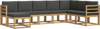 vidaXL Conjunto De Sof&aacute;s De Exterior 8 Uds. Blanco Y Antracita Vidaxl
