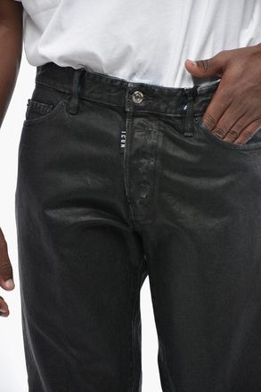 Dsquared2 ICON Jeans Regular Fit in Cotone Spalmato 17cm Dsquared2