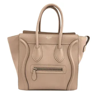 Celine Beige Leather Tote Bag (Pre-Owned)