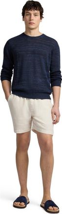 Onia Silk Linen Long Sleeve Crewneck Sweater in Midnight at Nordstrom, Size Xx-Large