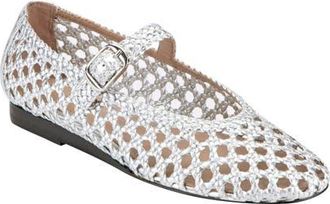 Marc Fisher Evonna Mary Jane Flat in Silver at Nordstrom, Size 5.5