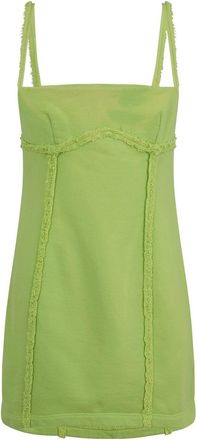 Off-white Womens Off White Laundry Fleece Mini Dress in Yellow Fluo - Size 10 UK
