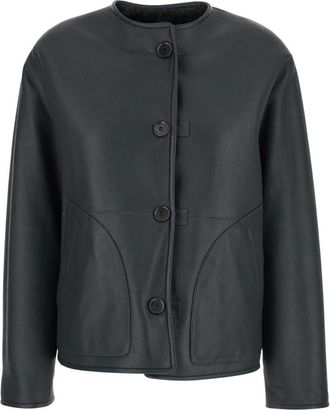 Arma Groene Merinillo Alba Nappa Jas - Dames - Leren en Su&egrave;de Jassen - Groen - XS - Jassen