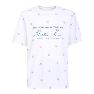 Martine Rose T-Shirts, male, Multicolor, L, Floral Print T-Shirt for Men