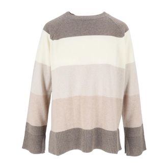 KANGRA Girocollo raglan maxi righe - Dames - Ronde hals truien - Veelkleurig - M - Truien & Vesten