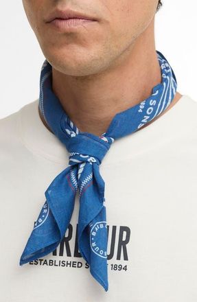 Barbour Heritage Print Cotton Bandana Scarf in Sailboat Blue at Nordstrom
