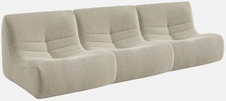 Sweeek Sof&aacute; Modular En Borreguito Texturizado, 3 Plazas