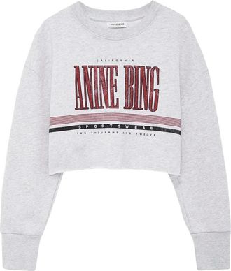 Anine Bing Harvey Sweatshirt - Dames - Sweatshirts - Grijs - XS - Katoen - Hoodies & sweatvesten