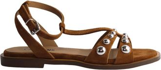 Carmens Schoenen, Dames, Bruin, 41 EU, Suède, A53205 Sandalo Camoscio