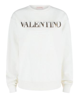 Valentino Sequin Logo Cotton Sweatshirt