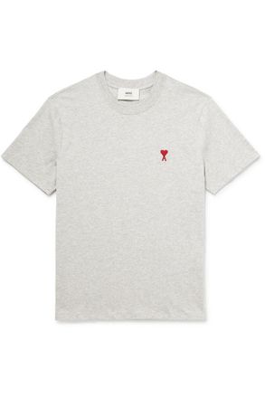 Tシャツ・カットソー AMI PARIS HeartLogo Organic Cotton ss collar T-Shirts 4FT272 Ami - Cotton Ami De Coeur T-Shirt | HBX - Globally Curated