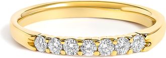 House of Brilliance 14K Gold 1/4 Cttw Diamond 7 Stone Band Ring