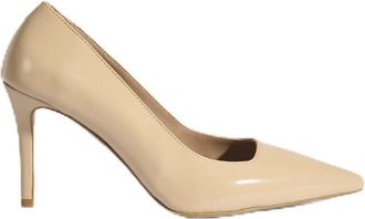 Desa Woman Slip-Ons - Patent Leather Upper, Leather Lining, No Closure, Stiletto Heel, Breathable | Nude - 37